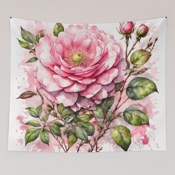 Item preview, Wild Rose Watercolor Painting designed and sold by RawNaturePrints.