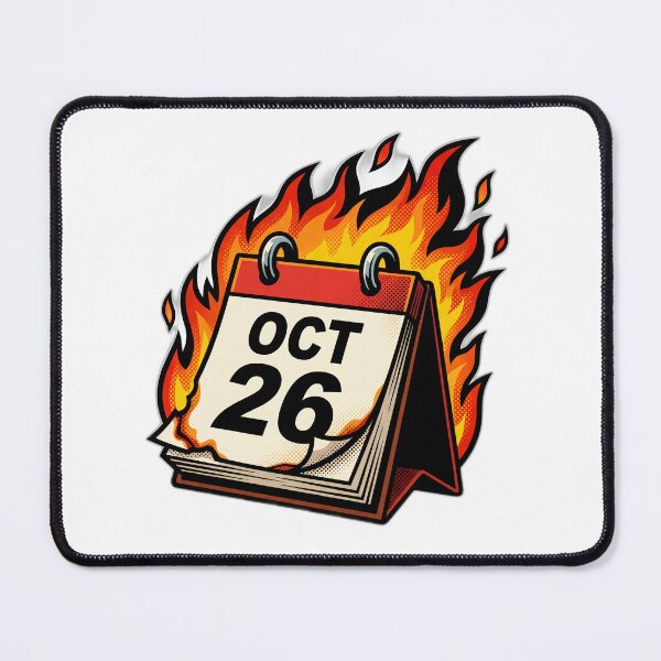 Item preview, Not Today Satan Funny Sarcastic Fire Calendar designed and sold by ryanguas.