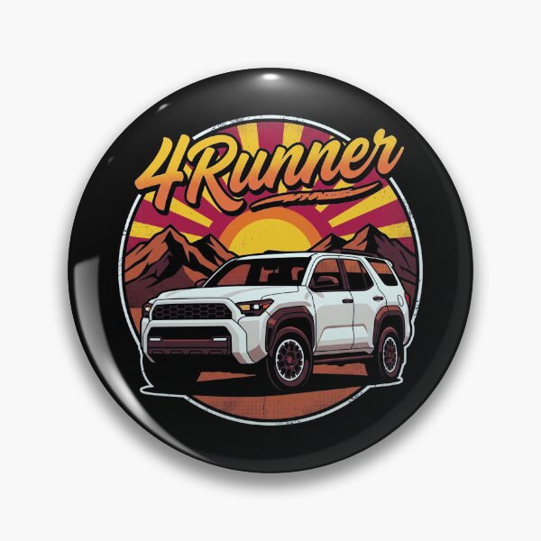 Item preview, Retro Sunset Style 6th Gen 4Runner Off Road Overlanding [Black Shirt Only] designed and sold by Off-Road-Zone.