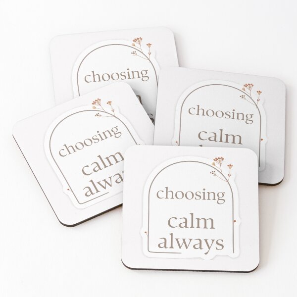 Item preview, Choosing Calm Always – Inspirational Wellness Quote Artwork designed and sold by CosmicQuietLab.