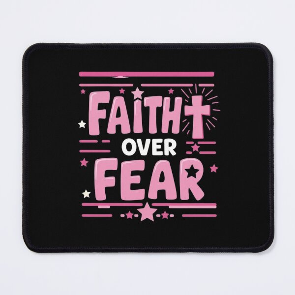 Item preview, Cute Preppy Faith Over Fear Pink Bubble Letters Christian Cross designed and sold by haitrieuic96.