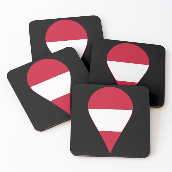 Item preview, Austria Flag Location Pin Map Marker | Austrian Destination GPS Icon designed and sold by NTGUILTY.
