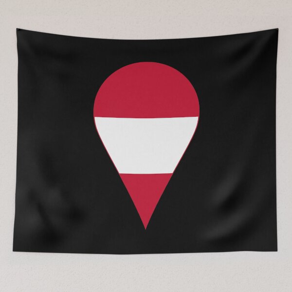 Item preview, Austria Flag Location Pin Map Marker | Austrian Destination GPS Icon designed and sold by NTGUILTY.