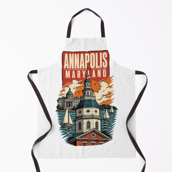 Item preview, Annapolis Maryland USA Vintage Travel Tourism Art designed and sold by TravelersGems.