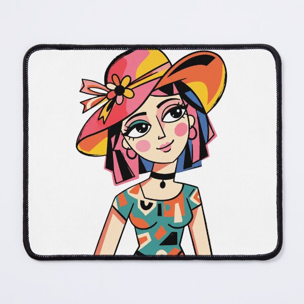 Item preview, Cubist Woman with big hat designed and sold by VictoriaaStore.