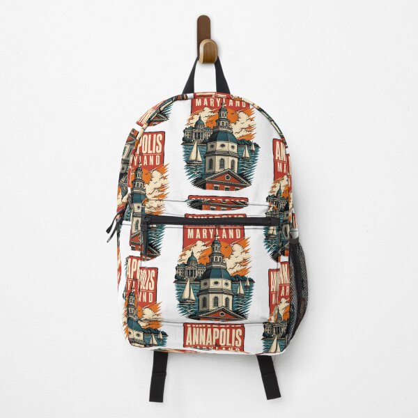 Item preview, Annapolis Maryland USA Vintage Travel Tourism Art designed and sold by TravelersGems.