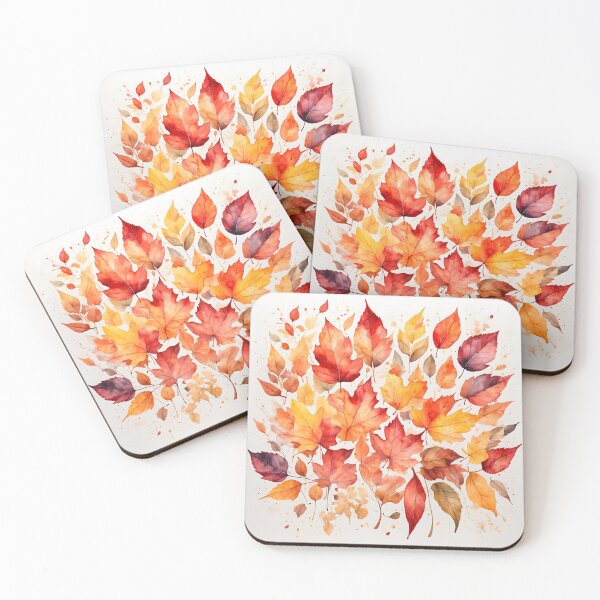 Item preview, Autumn Leaves Watercolor Painting designed and sold by RawNaturePrints.