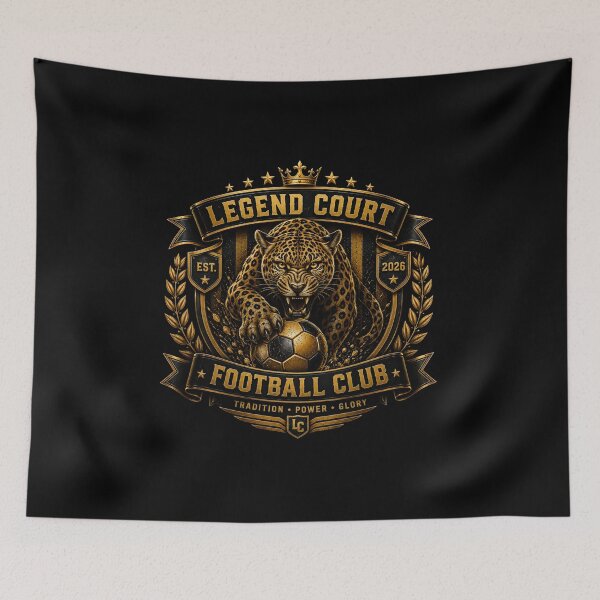 Item preview, Legend Court Football Club Leopard Crest Vintage Soccer Design designed and sold by LegendCourt.