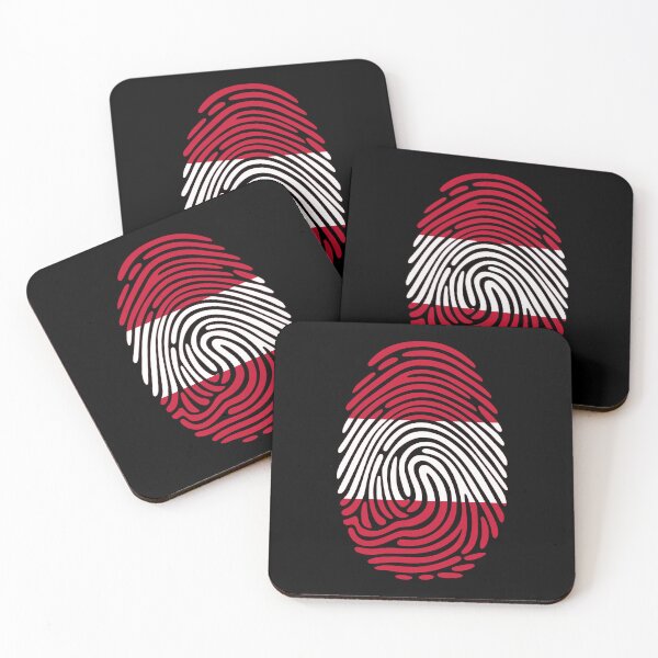 Item preview, Austria Flag Fingerprint Identity | Austrian DNA Heritage Graphic designed and sold by NTGUILTY.