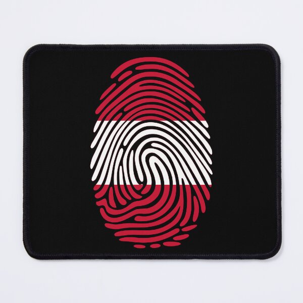 Item preview, Austria Flag Fingerprint Identity | Austrian DNA Heritage Graphic designed and sold by NTGUILTY.