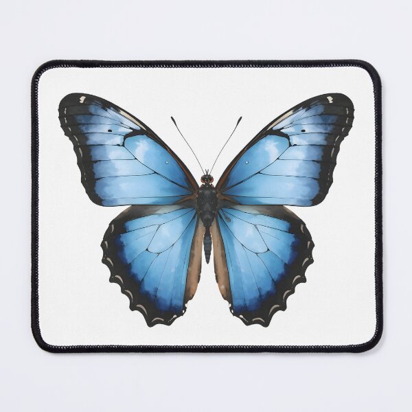 Item preview, Blue Morpho Butterfly Watercolor Painting designed and sold by RawNaturePrints.