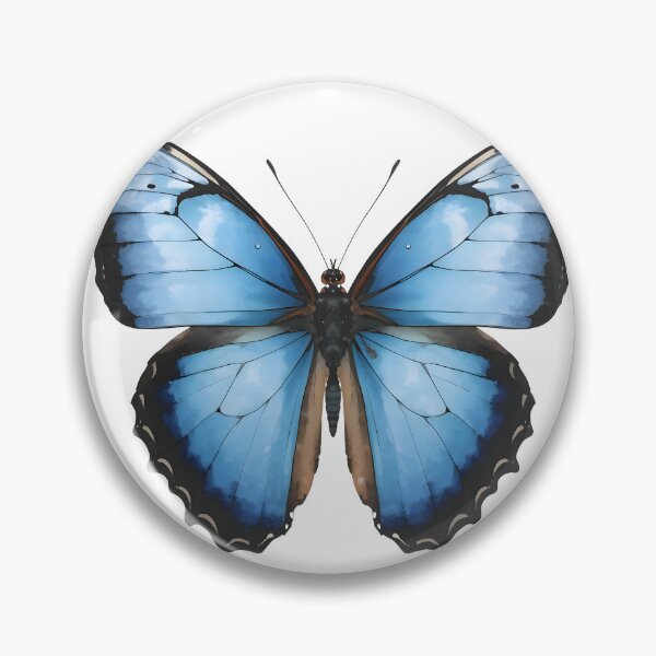 Item preview, Blue Morpho Butterfly Watercolor Painting designed and sold by RawNaturePrints.