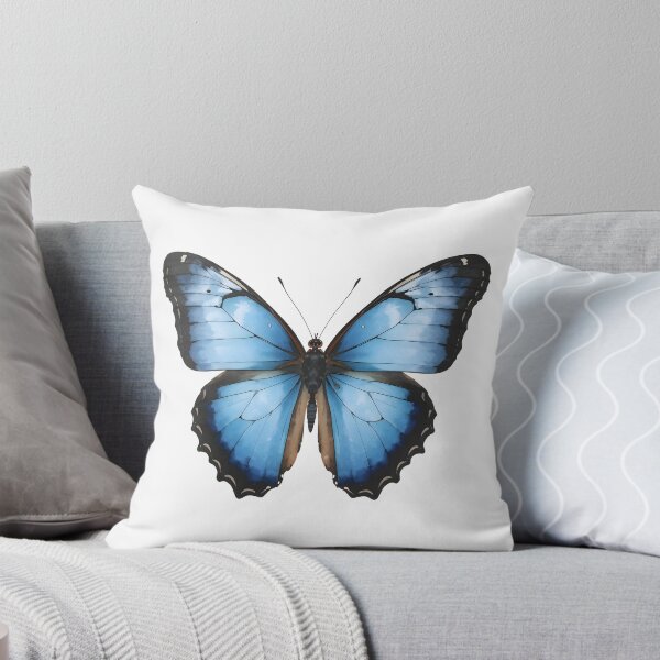 Item preview, Blue Morpho Butterfly Watercolor Painting designed and sold by RawNaturePrints.