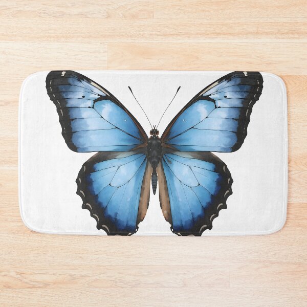 Item preview, Blue Morpho Butterfly Watercolor Painting designed and sold by RawNaturePrints.