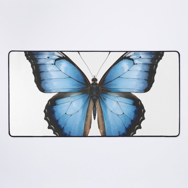 Item preview, Blue Morpho Butterfly Watercolor Painting designed and sold by RawNaturePrints.