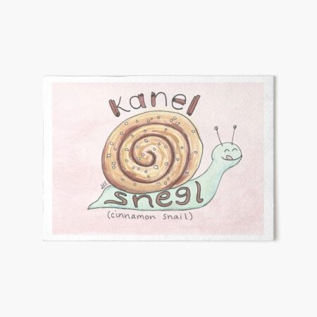 Kanel Snegl | Cinnamon Snail Art Board Print