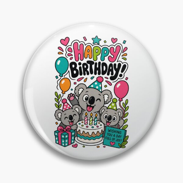 Item preview, Happy Birthday - Koalas designed and sold by BrambleBox.