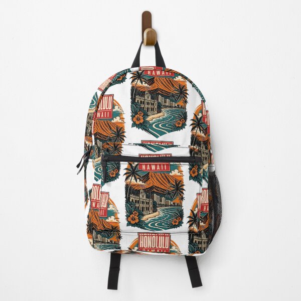 Item preview, Honolulu Hawaii USA Vintage Travel Tourism Art designed and sold by TravelersGems.