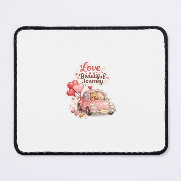 Item preview, Love Is a Beautiful Journey Sticker | Cute Valentine Car | Kawaii Couple Car | Transparent PNG designed and sold by Ishratparween11.