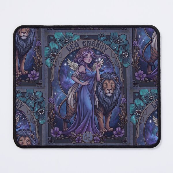 Item preview, Leo Zodiac Goddess Art Print | Leo Energy Celestial Lion Fantasy | Dark Astrology Anime Illustration | Horoscope Wall Art | Art Nouveau Zodiac Decor | Leo Birthday Gift designed and sold by RSDigitalPrintDesign.