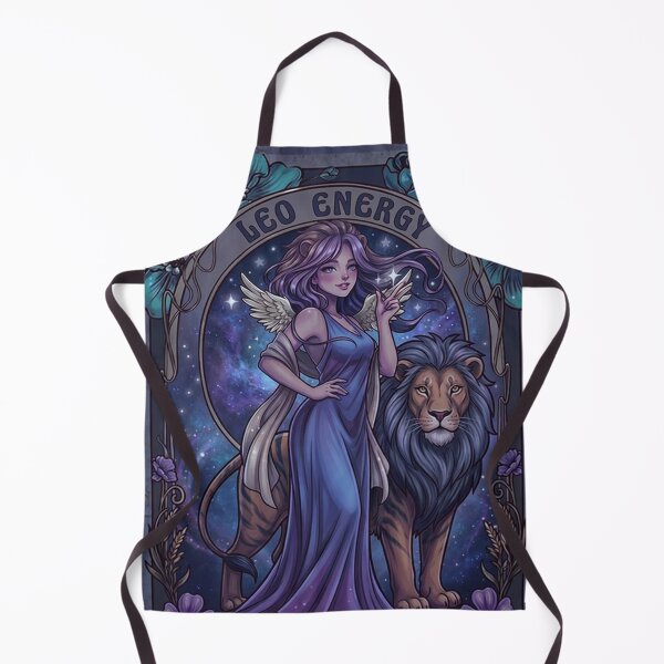 Item preview, Leo Zodiac Goddess Art Print | Leo Energy Celestial Lion Fantasy | Dark Astrology Anime Illustration | Horoscope Wall Art | Art Nouveau Zodiac Decor | Leo Birthday Gift designed and sold by RSDigitalPrintDesign.