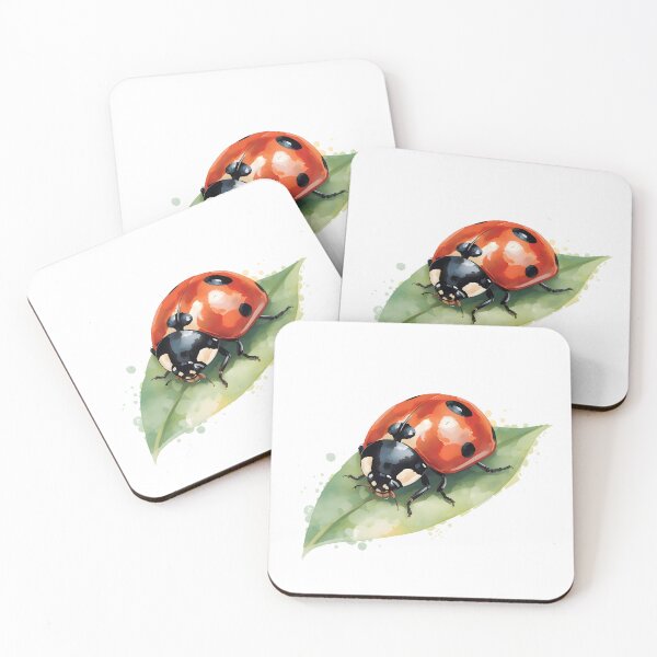 Item preview, Ladybug Watercolor Painting designed and sold by RawNaturePrints.