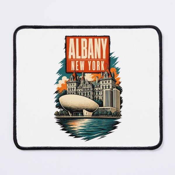 Item preview, Albany New York USA Vintage Travel Tourism Art designed and sold by TravelersGems.