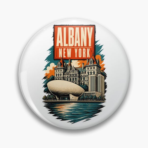 Item preview, Albany New York USA Vintage Travel Tourism Art designed and sold by TravelersGems.