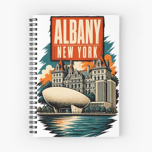 Item preview, Albany New York USA Vintage Travel Tourism Art designed and sold by TravelersGems.