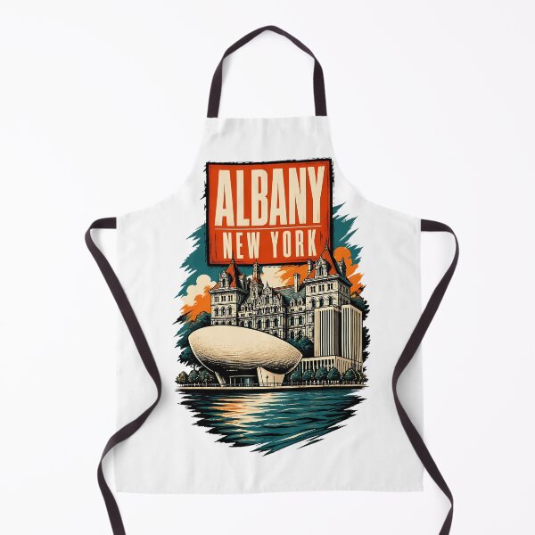 Item preview, Albany New York USA Vintage Travel Tourism Art designed and sold by TravelersGems.