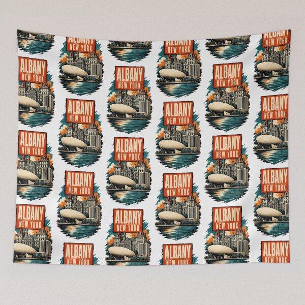 Item preview, Albany New York USA Vintage Travel Tourism Art designed and sold by TravelersGems.