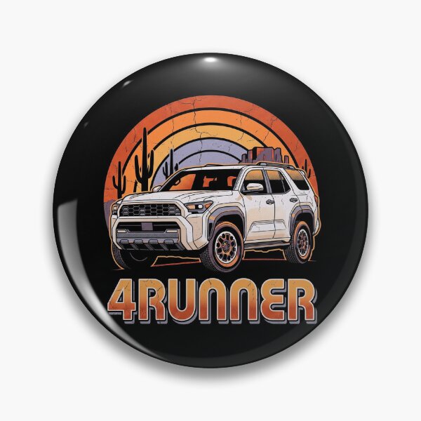 Item preview, Retro Sunset Style 6th Gen 4Runner Overland Off Roading [Black Shirt Only] designed and sold by Off-Road-Zone.