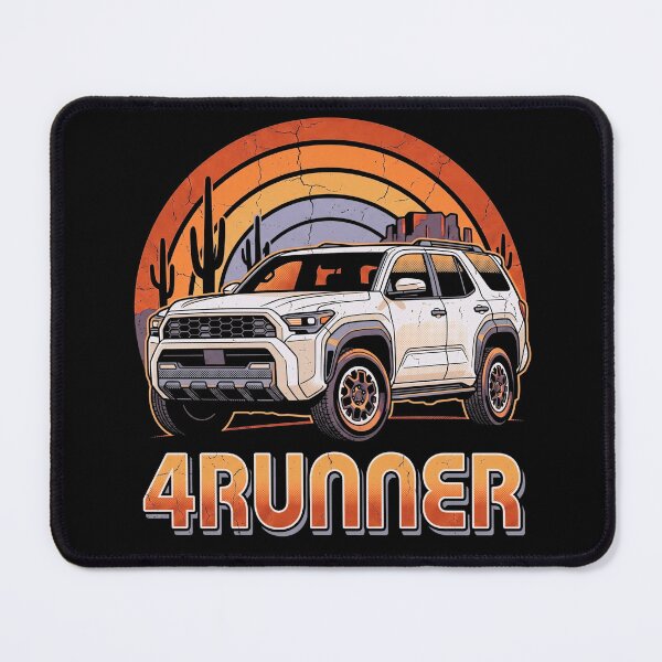 Item preview, Retro Sunset Style 6th Gen 4Runner Overland Off Roading [Black Shirt Only] designed and sold by Off-Road-Zone.