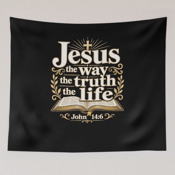 Item preview, Jesus Christ John 14:6 Bible Verse Christian designed and sold by snowry.