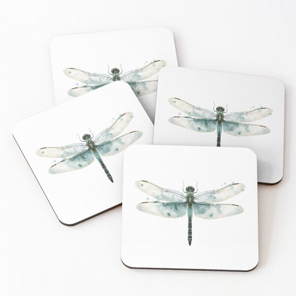 Item preview, Blue Dragonfly Watercolor Painting designed and sold by RawNaturePrints.