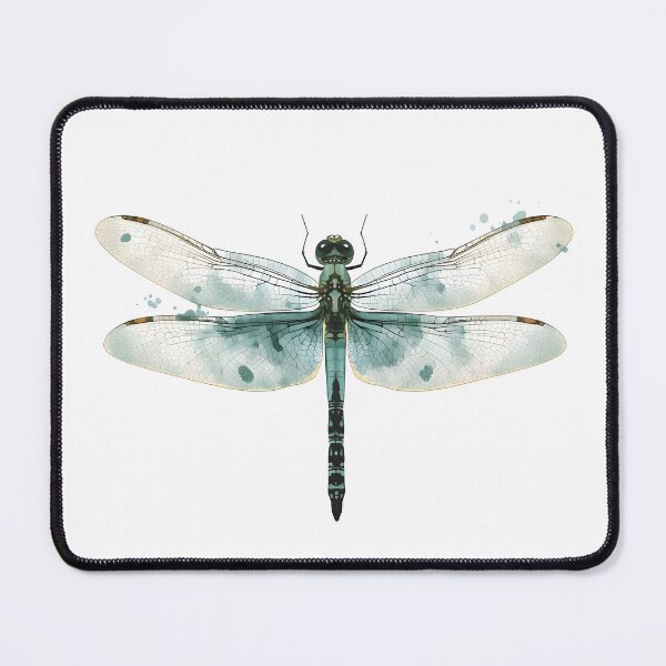 Item preview, Blue Dragonfly Watercolor Painting designed and sold by RawNaturePrints.