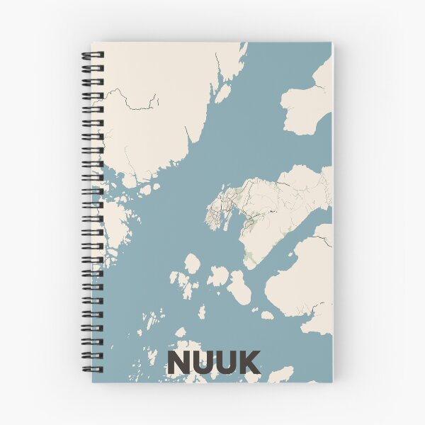 Item preview, Nuuk Map designed and sold by MapsNerd.
