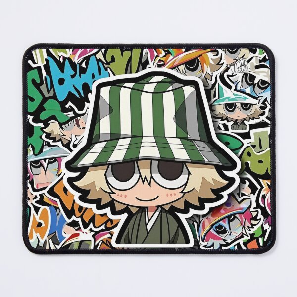 Item preview, Chibi Green Bucket Hat Anime Graffiti Sticker Collage | Cute Street Art Manga Style designed and sold by Dyan4.