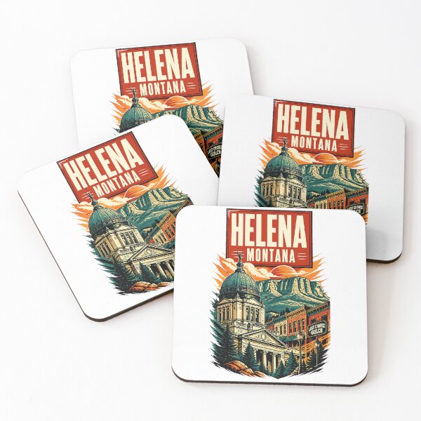 Item preview, Helena, Montana USA Vintage Travel Tourism Art designed and sold by TravelersGems.