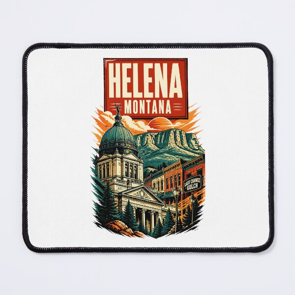 Item preview, Helena, Montana USA Vintage Travel Tourism Art designed and sold by TravelersGems.
