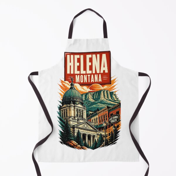 Item preview, Helena, Montana USA Vintage Travel Tourism Art designed and sold by TravelersGems.