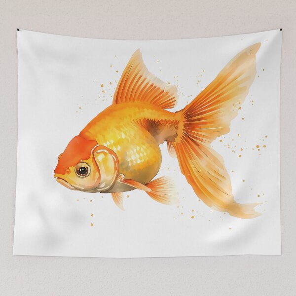 Item preview, Goldfish Watercolor Painting designed and sold by RawNaturePrints.