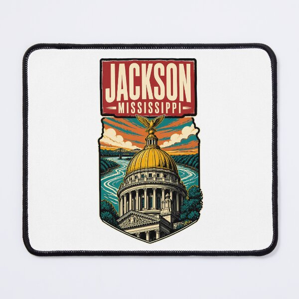 Item preview, Jackson, Mississippi USA Vintage Travel Tourism Art designed and sold by TravelersGems.