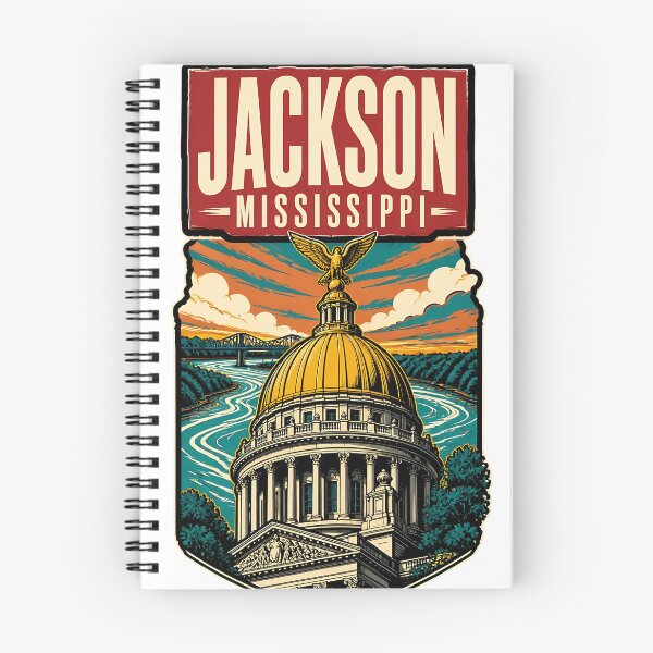 Item preview, Jackson, Mississippi USA Vintage Travel Tourism Art designed and sold by TravelersGems.