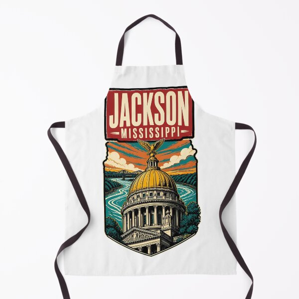 Item preview, Jackson, Mississippi USA Vintage Travel Tourism Art designed and sold by TravelersGems.
