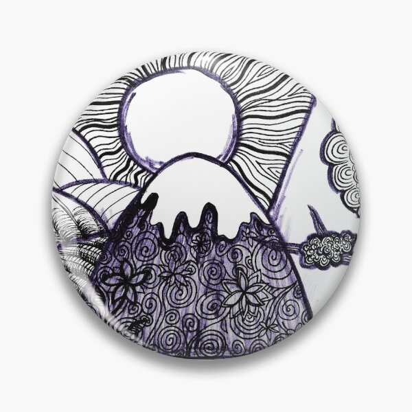 Item preview, Sketch Sunny Hillsides Black Blue Markers designed and sold by BOKEbyTC.