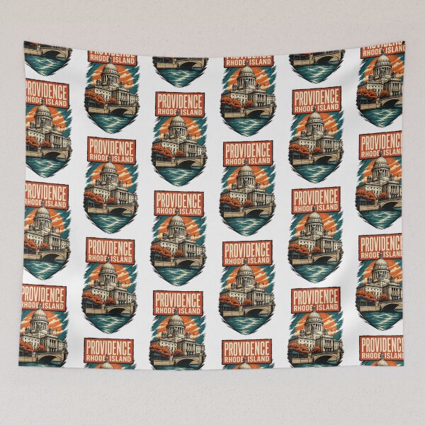 Item preview, Providence, Rhode Island USA Vintage Travel Tourism Art designed and sold by TravelersGems.