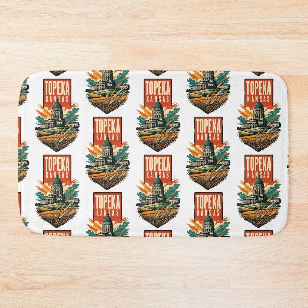 Item preview, Topeka, Kansas USA Vintage Travel Tourism Art designed and sold by TravelersGems.
