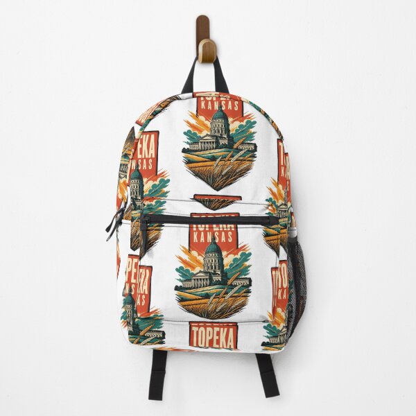 Item preview, Topeka, Kansas USA Vintage Travel Tourism Art designed and sold by TravelersGems.