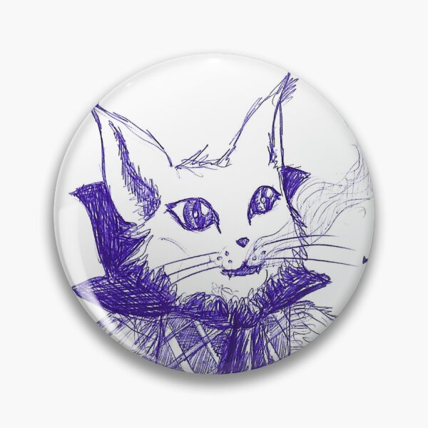Item preview, Whimsical Victorian Gentleman Cat Hand Drawn Ballpoint Pen designed and sold by BOKEbyTC.